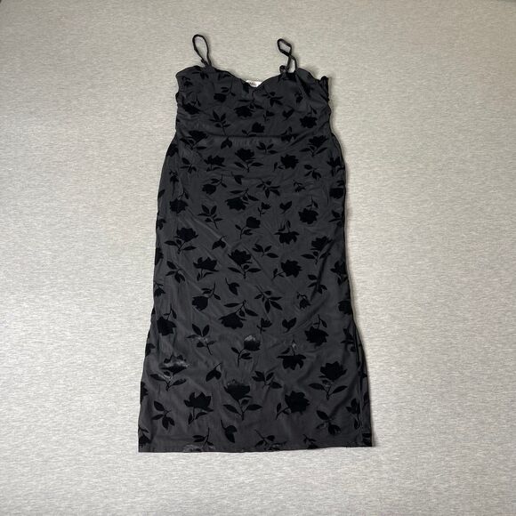 Madden Girl Women's Velvet Burnout Midi Slip Dress - Picture 9 of 11